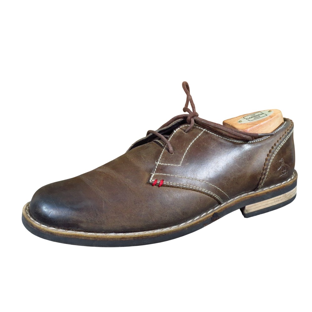 Original Penguin Willie Mens Oxford Shoes Size 8 Dress Work Brown Leather